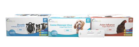 Veterinary rapid diagnostic test kits by AdvaCare Pharma.