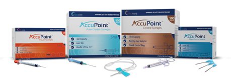 A composition of AdvaCare Pharma bulk needles and syringes.