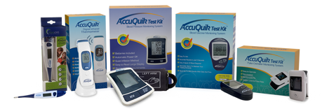 Range of portable medical devices for health monitoring.
