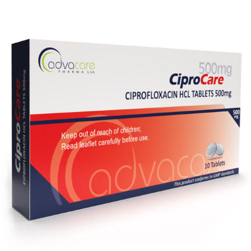 Comprimés de ciprofloxacine HCl (boîte de 10 comprimés)