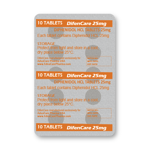 Diphenidol HCl Tablets (blister of 10 tablets) Diphenidol HCl Tablets (blister of 10 tablets)