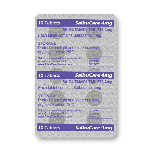 Salbutamol Tablets (blister of 10 tablets)