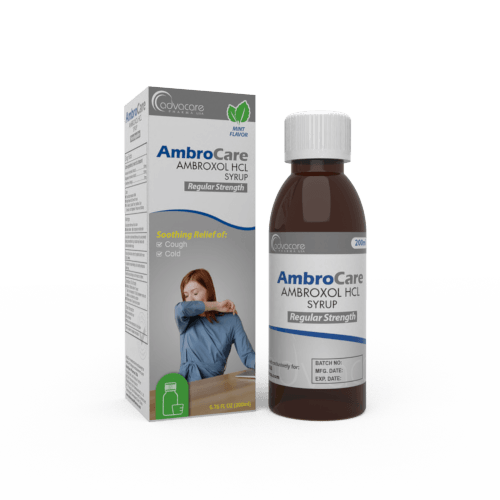 Ambroxol HCl Syrup (1 box and 1 bottle)