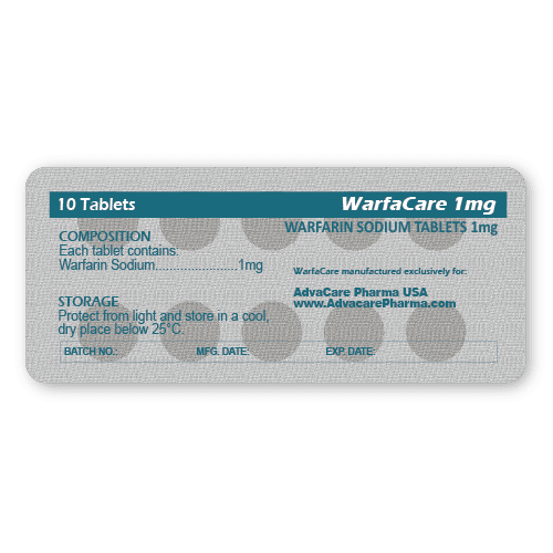 Warfarin Tablets (blister of 10 tablets)