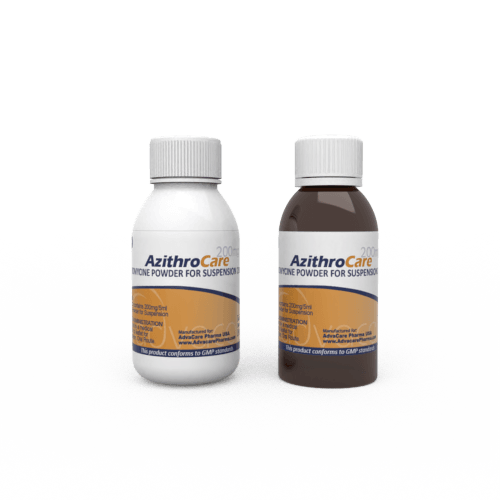 Azithromycin for Oral Suspension (1 white plastic bottle and 1 amber plastic bottle)