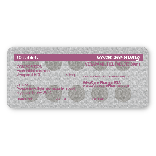 Verapamil Tablets (blister of 10 tablets)