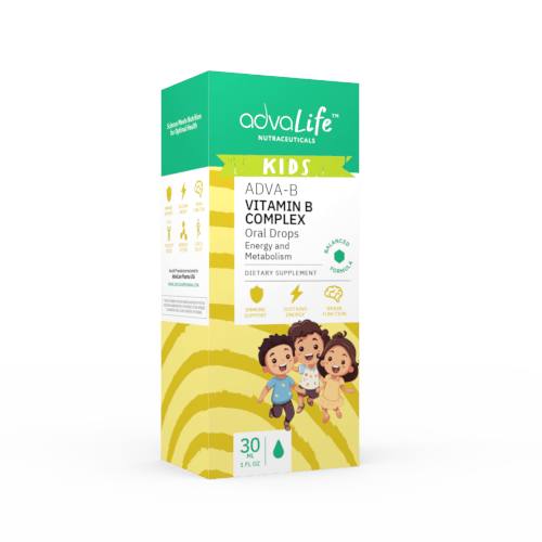 Gotas de complejo vitamínico B para niños (caja de frasco)