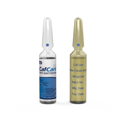 Caffeine Citrate Injection (1 ampoule ceramic printing and 1 ampoule labelling)