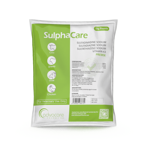 Premezcla de Sulfadimidina Sódica + Sulfadiazina Sódica + Sulfatiazol Sódico + Vitamina K3 (1 bolsa)