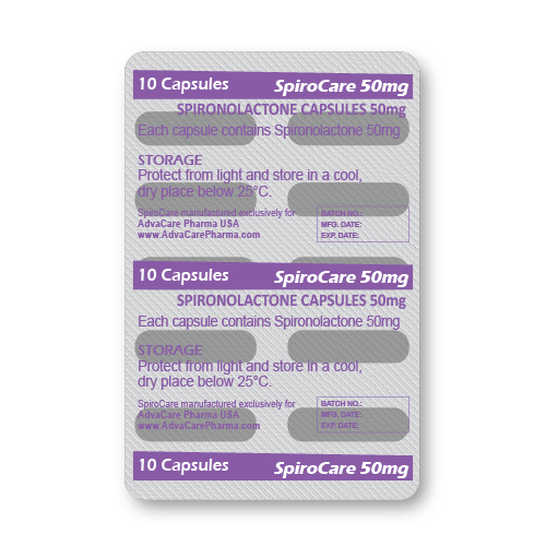 Capsules de Spironolactone (blister de 10 capsules)