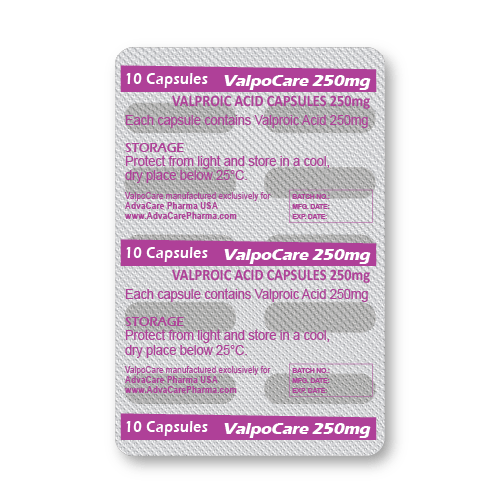 Valproic Acid Capsules (blister of 10 capsules)