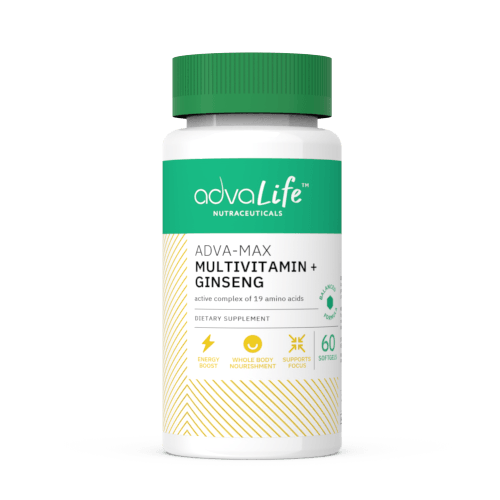 Cápsulas de Multivitaminas + Ginseng (frasco de 60 cápsulas blandas)