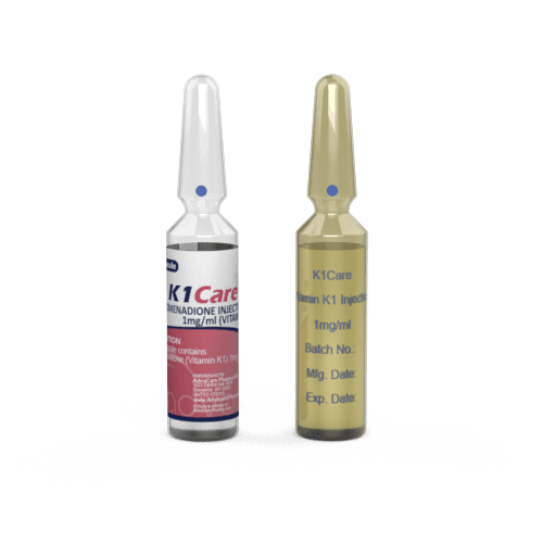 Vitamin K1 Injection (1 ampoule ceramic printing and 1 ampoule labelling)