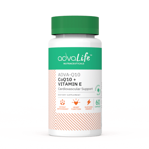 Cápsulas de Coenzima Q10 + Vitamina E (frasco de 60 cápsulas)