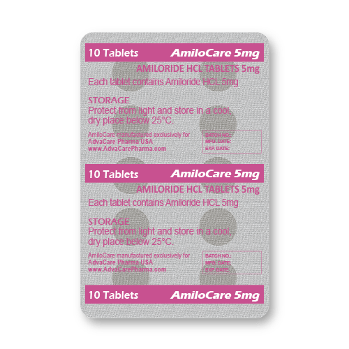 Amiloride HCl Tablets (blister of 10 tablets)