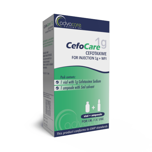 Cefotaxime Sodium with Water for Injection (box of 1 vial)