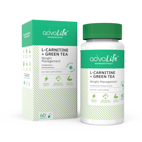 Cápsulas de L-Carnitina + Té Verde (1 caja y 1 frasco)