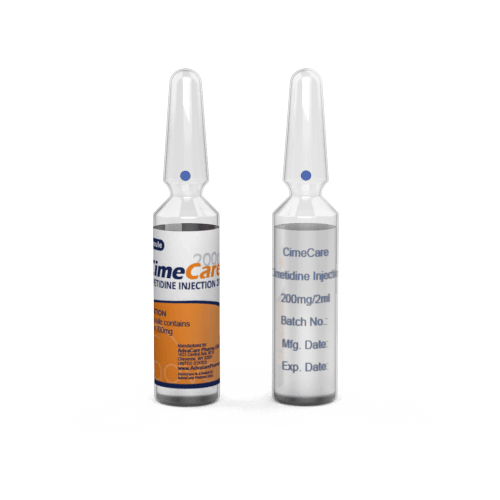 Cimetidine Injection (1 ampoule ceramic printing and 1 ampoule labelling)