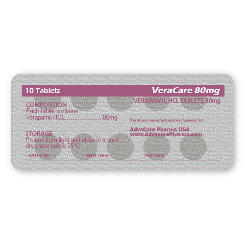 Verapamilo Clorhidrato Comprimidos (blister de 10 comprimidos)