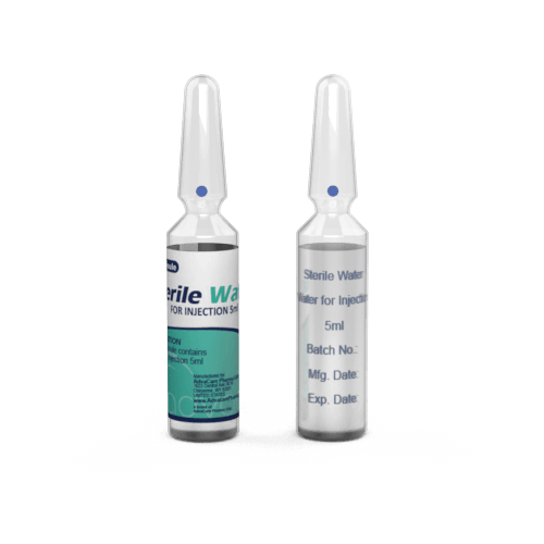 Water for Injection (1 ampoule ceramic printing and 1 ampoule labelling)