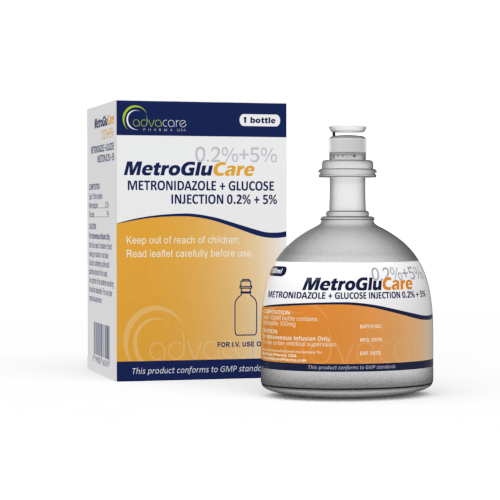 Inyección de Metronidazol + Glucosa (1 caja y 1 frasco)