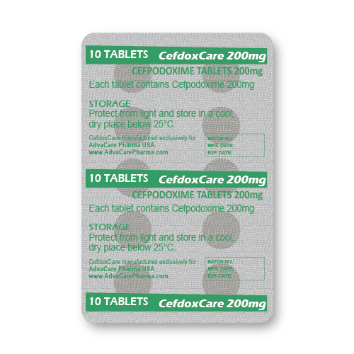 Cefpodoxime Tablets (blister of 10 tablets)