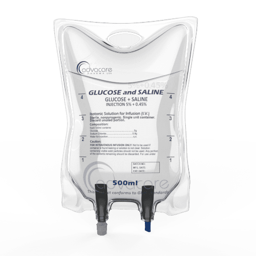 Glucose (Dextrose) + Saline (Sodium Chloride) Injection (1 IV bag)