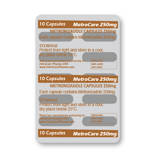 Capsules de Métronidazole (blister de 10 capsules)