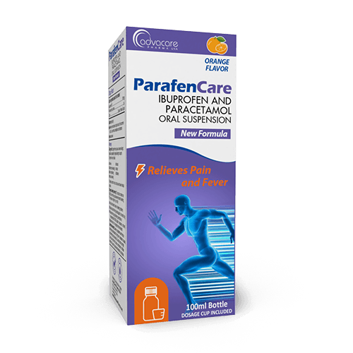 Ibuprofen + Paracetamol Suspension (box of 1 bottle)