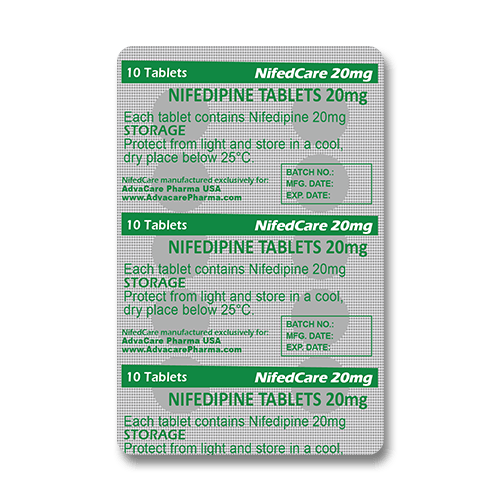 Nifedipine Tablets (blister of 10 tablets)