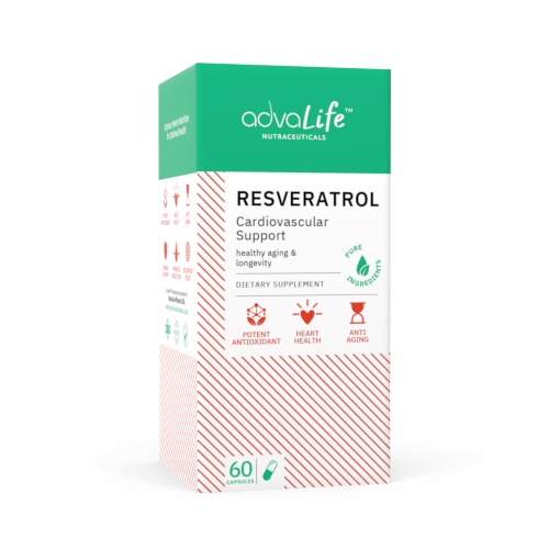 Cápsulas de Resveratrol (caja de frasco)