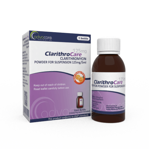 Claritromicina para Suspensión Oral (1 caja y 1 frasco)