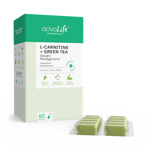 Capsules de L-Carnitine + Thé Vert (1 boîte et 1 blister)