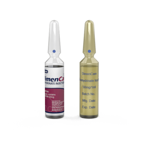 Dimenhydrinate Injection (1 ampoule ceramic printing and 1 ampoule labelling)