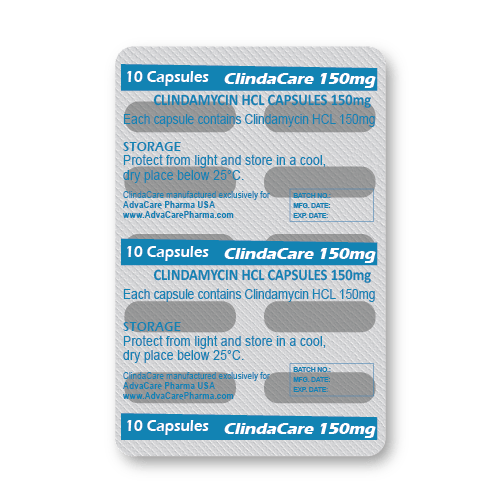 Clindamycin HCl Capsules (blister of 10 capsules)