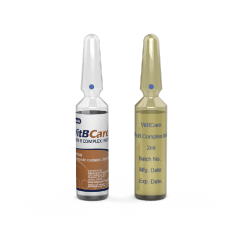 Vitamin B Complex Injection (1 ampoule ceramic printing and 1 ampoule labelling)