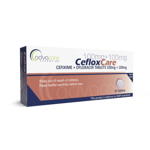 Comprimés de Cefixime + Ofloxacine (boîte de 10 comprimés)