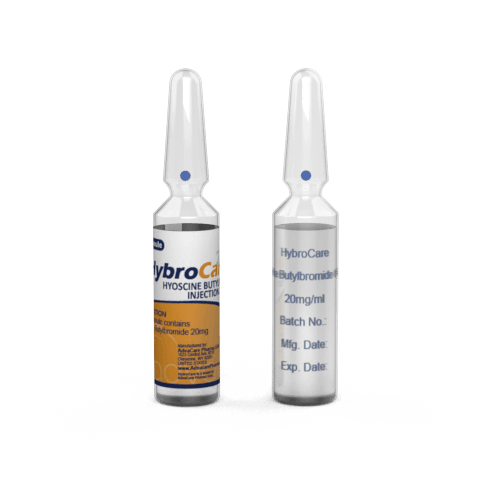 Hyoscine Injection (1 ampoule ceramic printing and 1 ampoule labelling)