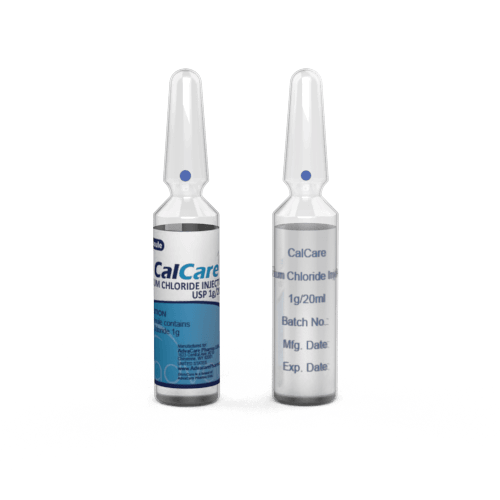 Calcium Chloride Injection (1 ampoule ceramic printing and 1 ampoule labelling)