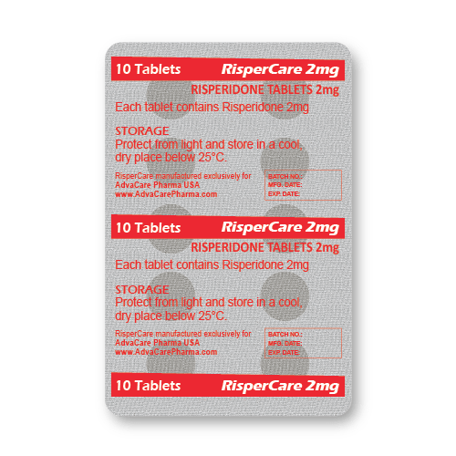 Risperidone Tablets (blister of 10 tablets)