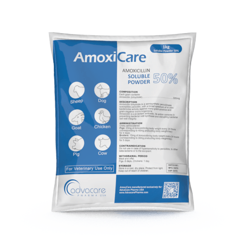 Polvo Soluble de Amoxicilina (1 bolsa)