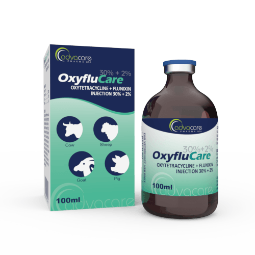 Inyección de Oxitetraciclina + Flunixin (1 caja y 1 frasco)