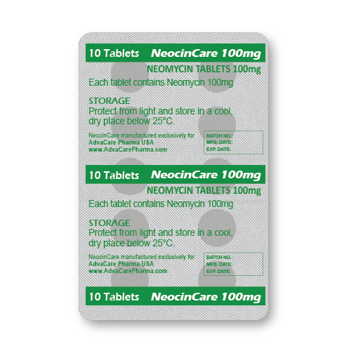 Neomycin Sulfate Tablets (blister of 10 tablets)