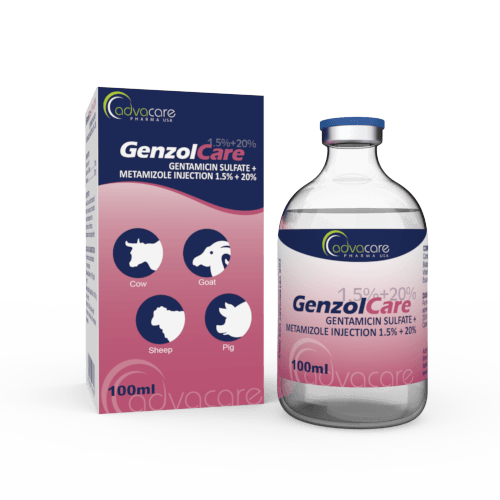 Inyección de Sulfato de Gentamicina + Metamizol (1 caja y 1 frasco)