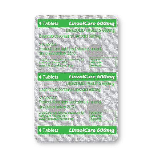 Comprimés de Linezolid (blister de 4 comprimés)