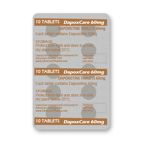 Dapoxetine Tablets (blister of 10 tablets)