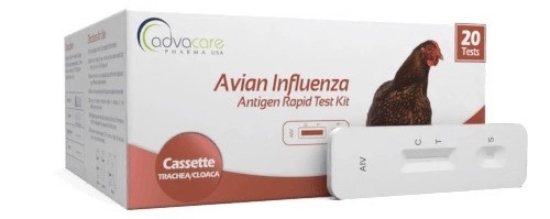 A box of Avian Influenza test kits