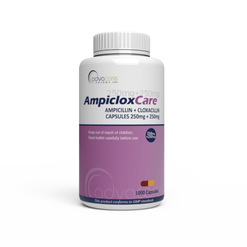 Capsules d'Ampicilline + Cloxacilline (flacon de 1000 capsules)