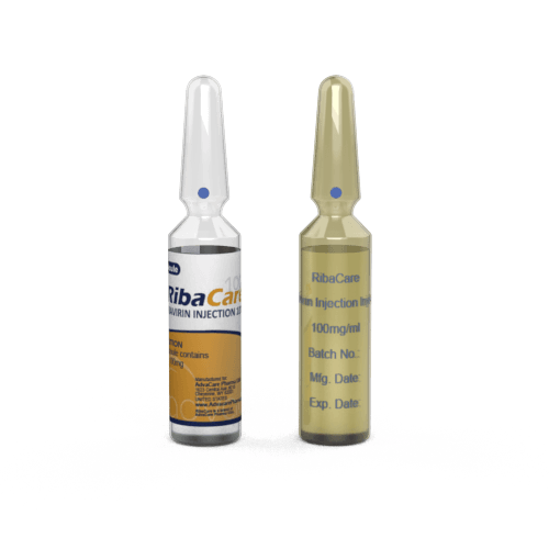 Ribavirin Injection (1 ampoule ceramic printing and 1 ampoule labelling)