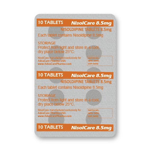 Nisoldipine Tablets (blister of 10 tablets)